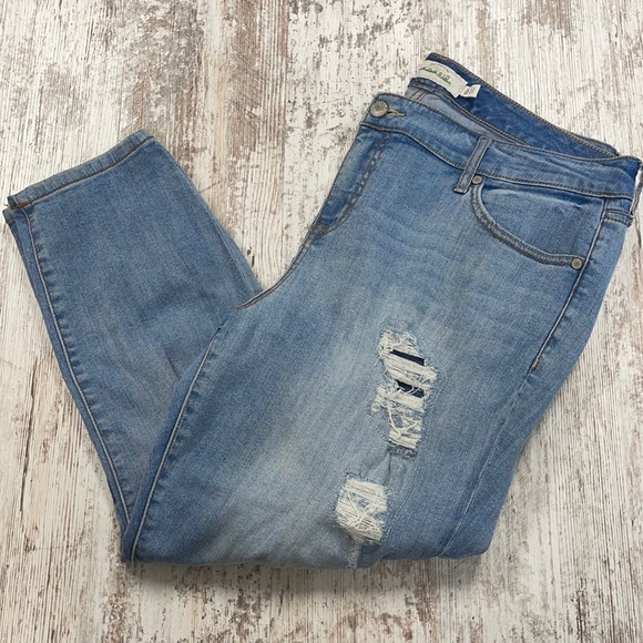 torrid Denim - Torrid Distressed Girlfriend Jeans
